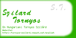 szilard tornyos business card